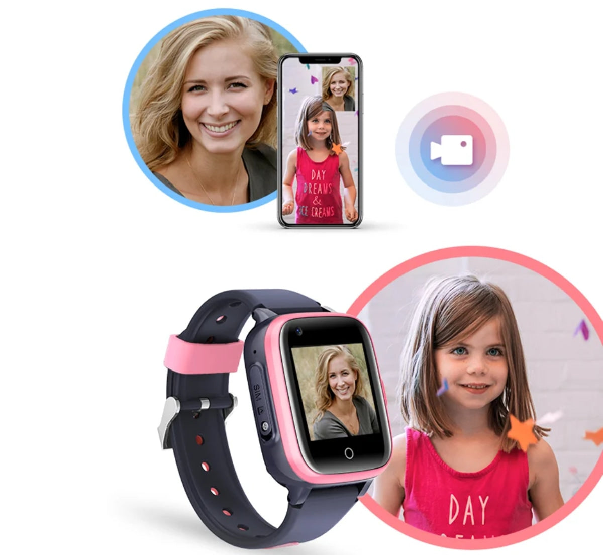 Ceas inteligent pentru copii SmartKid Pro cu cartela SIM, GPS, camera