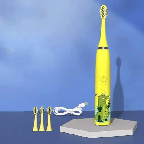 Periuță de dinți electrică pentru copii cu temporizator încorporat și 4 capete de perie suplimentare/de schimb