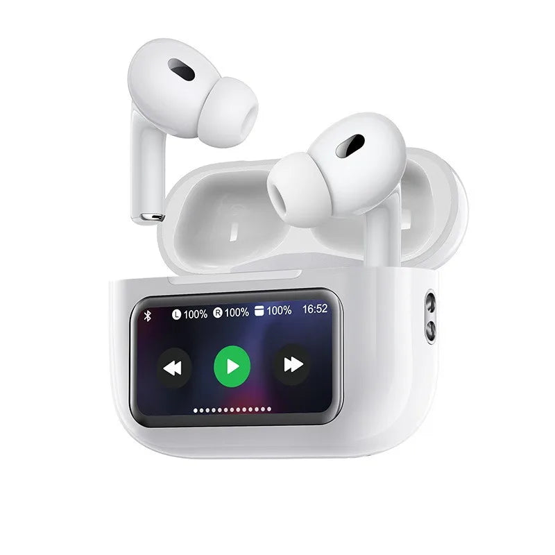 TouchPods S10 Pro ANC/ENC căști wireless Bluetooth, ecran tactil LCD, anulare activă a zgomotului, traducător AI inteligent
