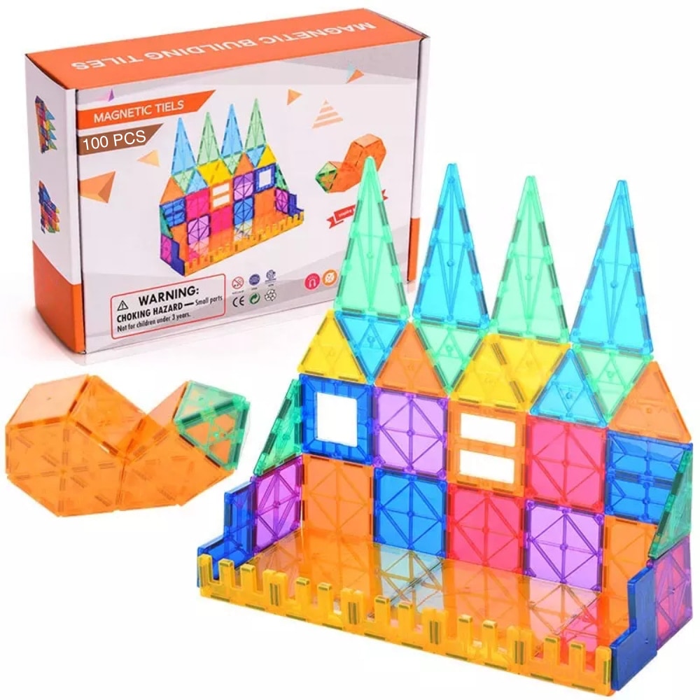 Set de constructie magnetic - 100 de piese