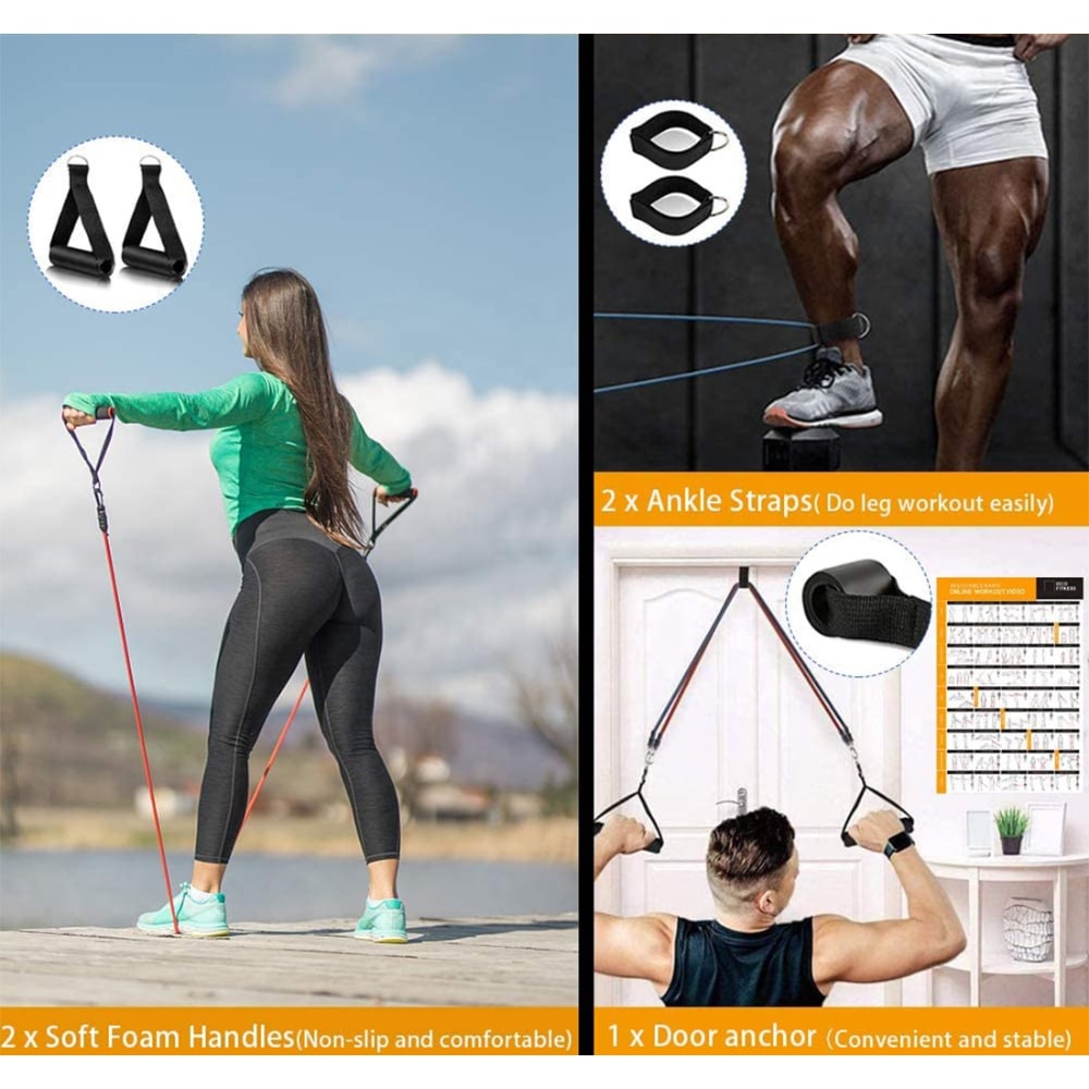 Benzi elastice de cauciuc pentru exerciții