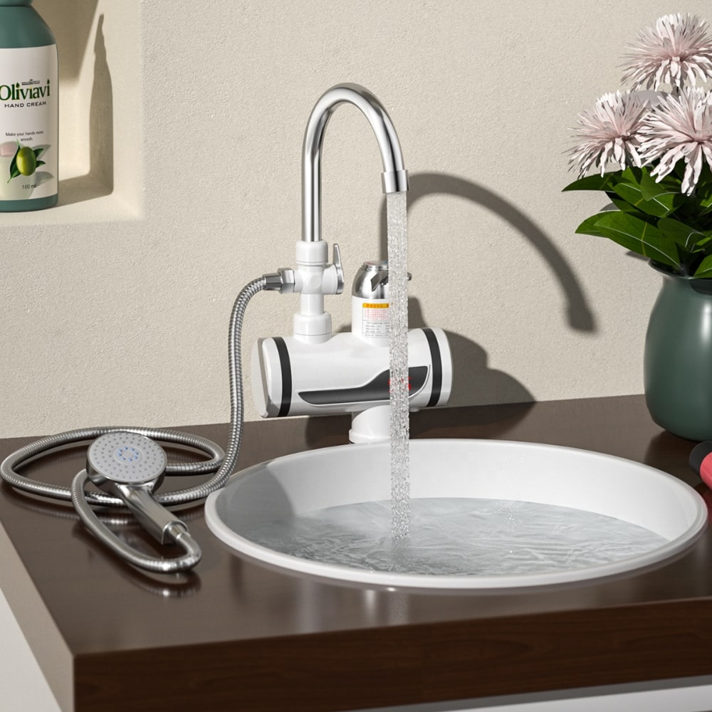 Baterie si dus cu incalzitor incorporat