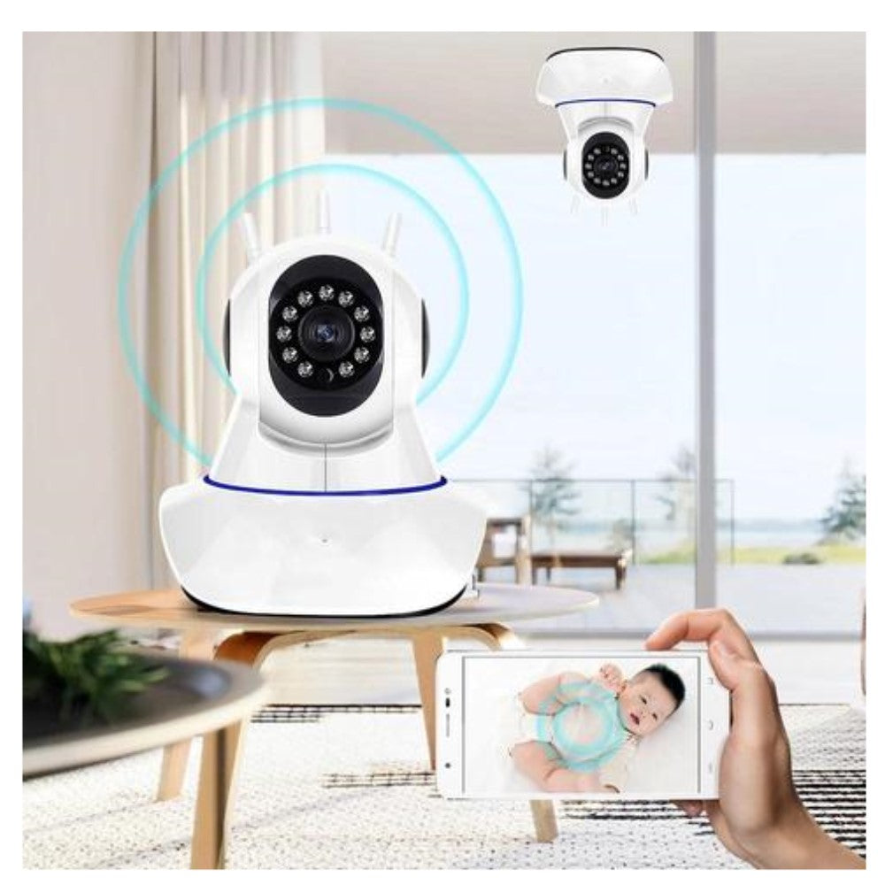 Cameră wireless cu rotire la 360° cu sunet și înregistrare pe timpul nopții