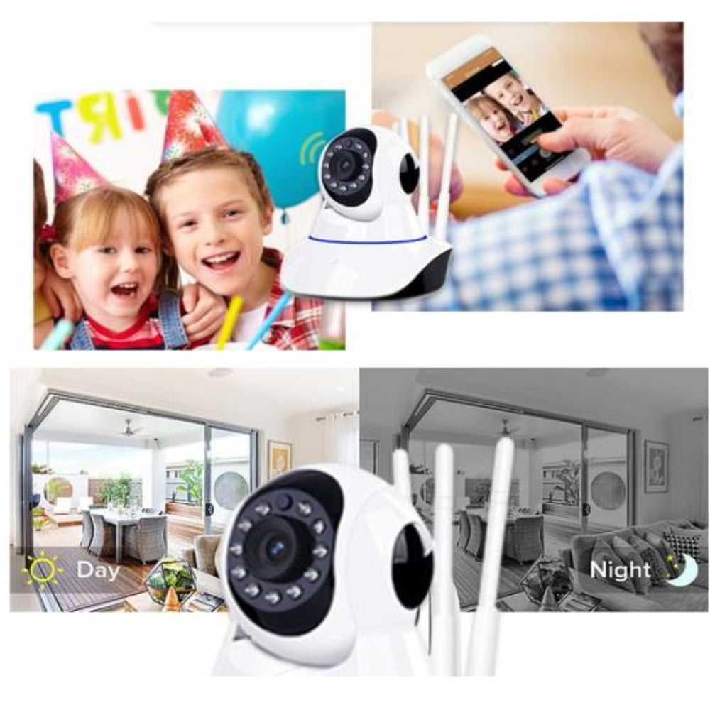 Cameră wireless cu rotire la 360° cu sunet și înregistrare pe timpul nopții