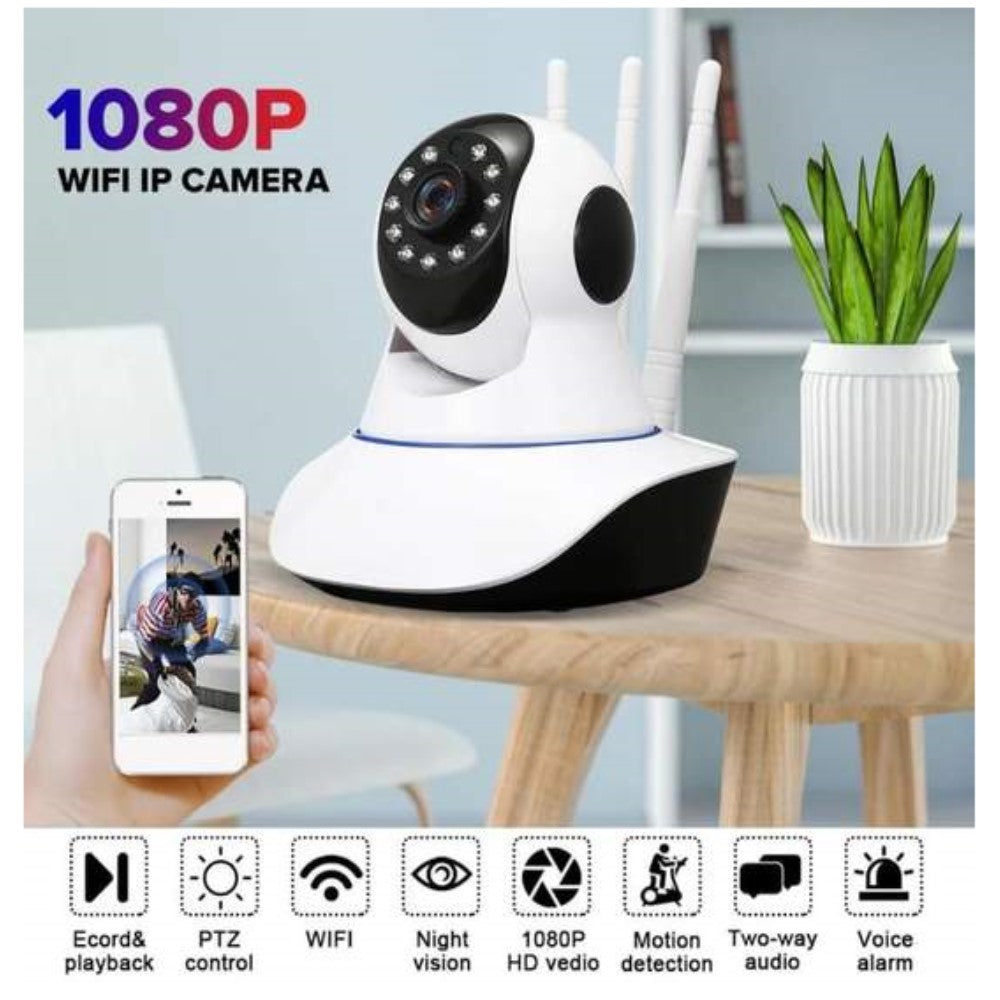 Cameră wireless cu rotire la 360° cu sunet și înregistrare pe timpul nopții