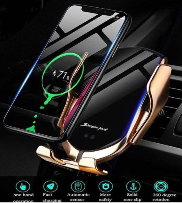 Suport auto magnetic pentru telefon mobil, cu încărcare wireless ultrarapidă