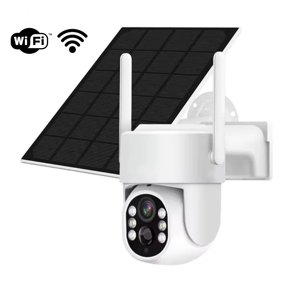 Cameră wireless de supraveghere în aer liber cu energie cu panou solar