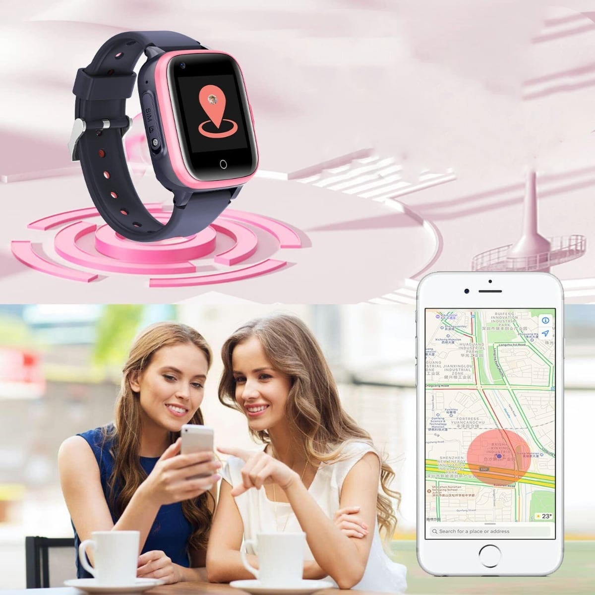 Ceas inteligent pentru copii SmartKid Pro cu cartela SIM, GPS, camera