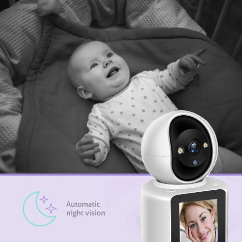 Baby Monitor inteligent și wireless cu vedere pe timp de noapte și conexiune video și audio bidirecțională.