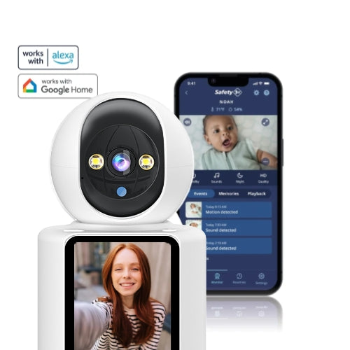 Baby Monitor inteligent și wireless cu vedere pe timp de noapte și conexiune video și audio bidirecțională.