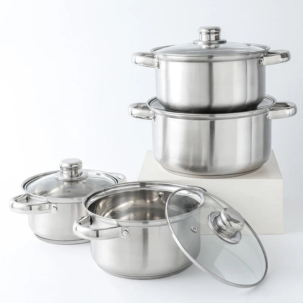 Set de vase de gătit 12 în 1 din oțel inoxidabil