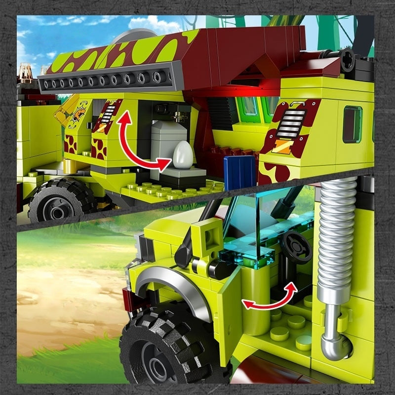 Set de cuburi Dinosaur World 528 piese
